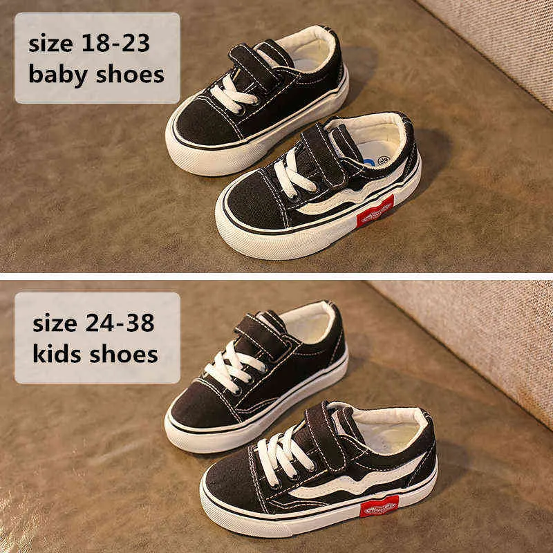 Bebek Ayakkabıları Çocuk Tuval 1-12 Yaş Sonbahar Erkek Kızlar Spor Toddler Sıradan Bahar Çocuk Spor ayakkabıları 220118