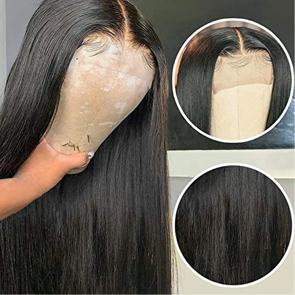 4x 4/5x 5/6x 6/2x6 peruca de fechamento do laço perucas de cabelo humano para as mulheres brasileiro remy cabelo em linha reta perucas de cabelo humano 250% 28 fábrica dire