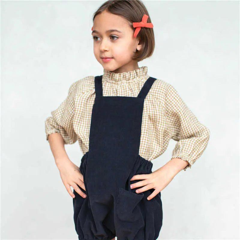 Bloomers bambina Soor Ploom Kids Completi Primavera Estate Bambini Abbigliamento elegante europeo e americano 210619