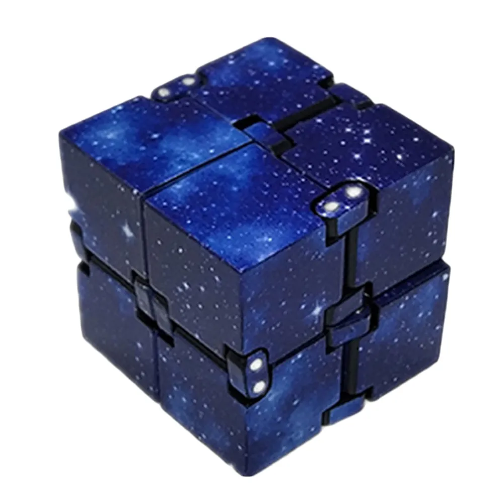 Tendência céu estrelado cubo infinito 2x2 cubo infinito mini brinquedo dedo variedade caixa artefato ponta do dedo brinquedo adulto 24107164030