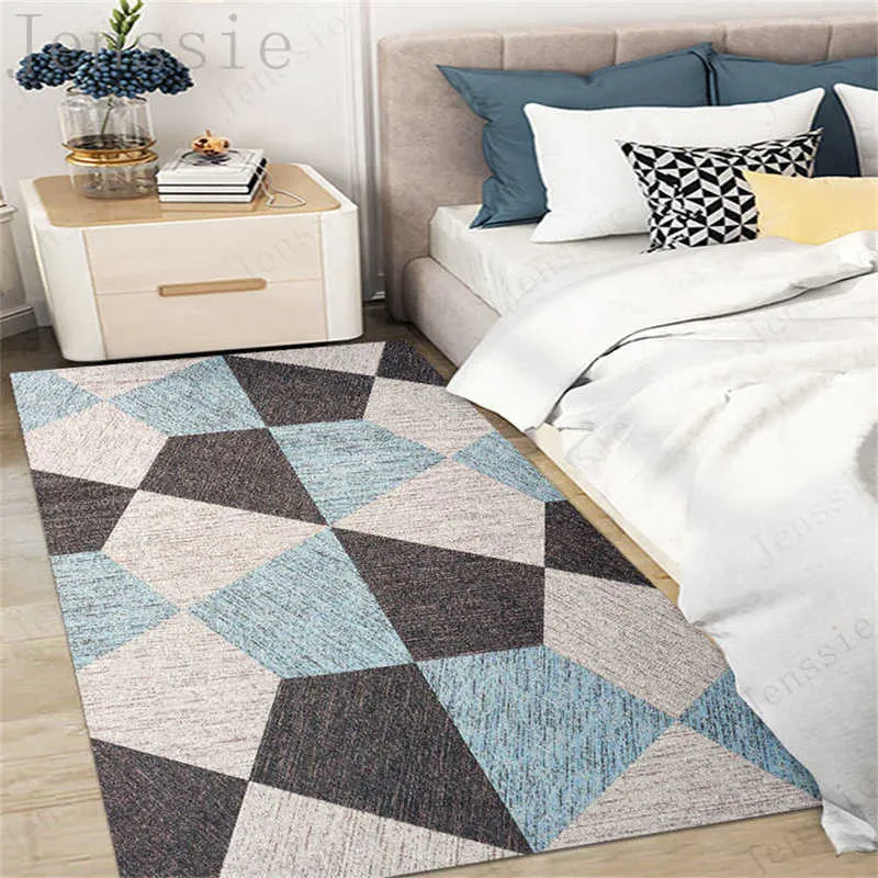 Tapis de style géométrique doux lavable chambre à coucher salon tapis de jeu pour enfants tapis de bain tapis de porte d'entrée de couloir tapis 210928
