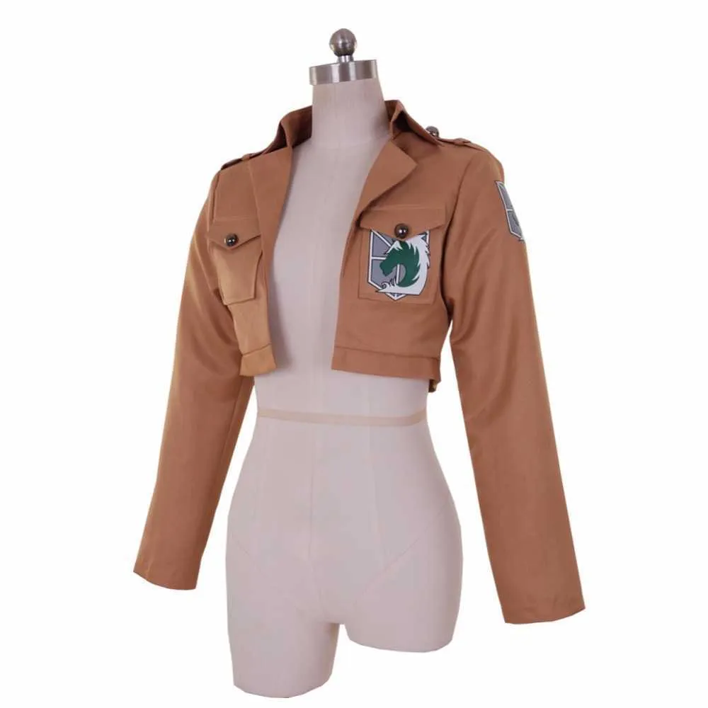 Anime Attack on Titan Jacket Aot Shingeki No Kyojin Militaire politie Eren Jaeger Cosplay Kostuumspel Japans Halloween Carnival Y2172831