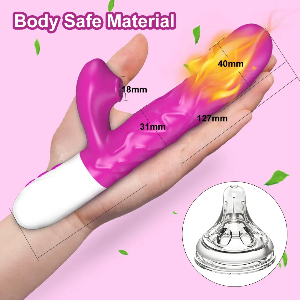 Bulado seksowne zabawki dla kobiet ssających pchanie wibratorów królików g-punkt glitoris stymulator podgrzewania dildo samice dorosłych18