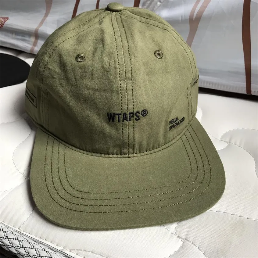 Wtaps Düz Brim Beyzbol Kapağı Erkekler Kadın Nakış Dad Hip Hop Snapback Trucker Cap Golf Açık Ayarlanabilir Günlük Harajuku T201880