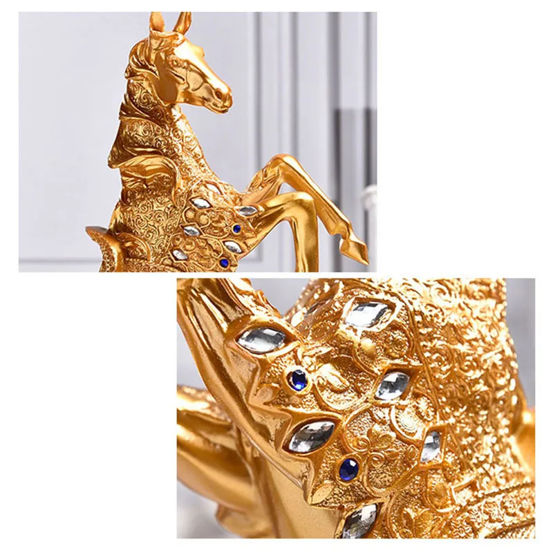 statue de cheval de guerre aérienne résine artisanat rétro décoration de la maison sculpture animale décorations de bureau créatives cadeaux personnalisés 210414