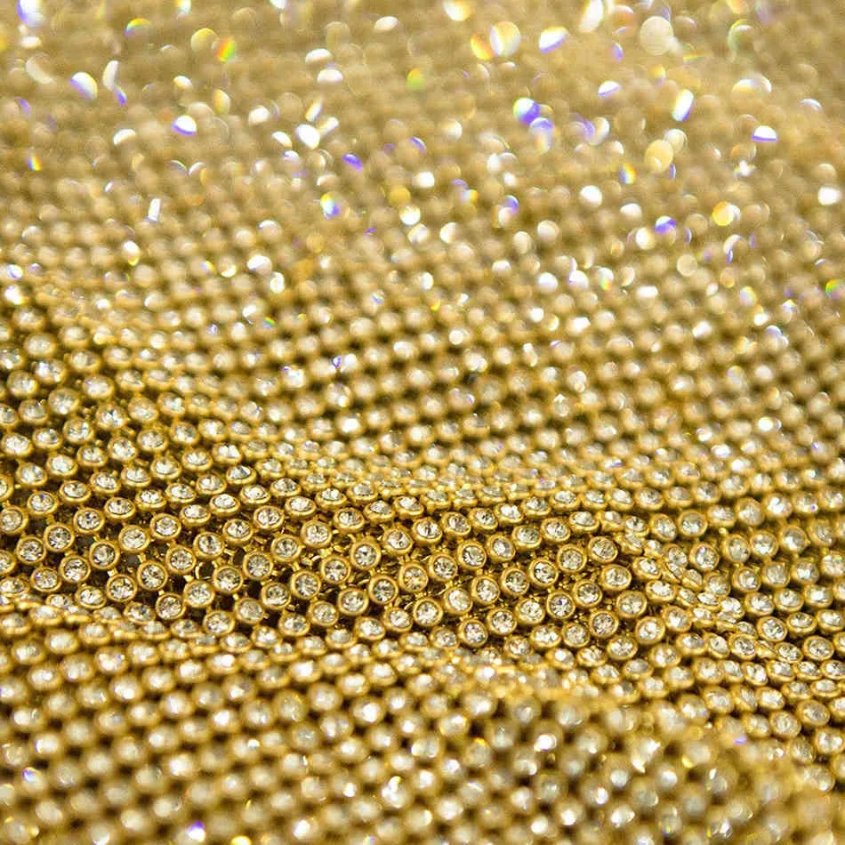 Free Fashion Gold Diamond Mesh Crop Top Canotta sexy da donna senza maniche Halter Tank Nightclub Party 210524