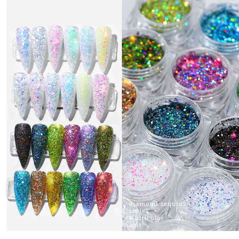 Super bright cool Sequins Glitter Symphony Powder Nail Art DIY Accessories Manicure Tools