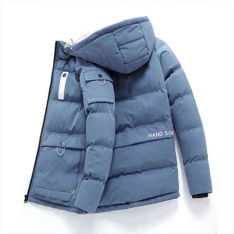 Dicke Daunenparka Mantel Übergröße 6XL 7XL 8XL Marke Warm halten Winter Herren Schwarz Blau Rot Gepolsterte Jacke 211206