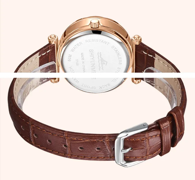 Elegante orologio al quarzo semplice studenti Diamond Life Orologi da donna multifunzionali impermeabili e infrangibili SHIYUNME Brand224w