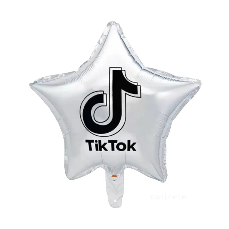 Balões Tiktok Meninas Aniversário Vídeo Festa Decoração balão Balões Folha de Alumínio Artigos para Festas T2I53202230x
