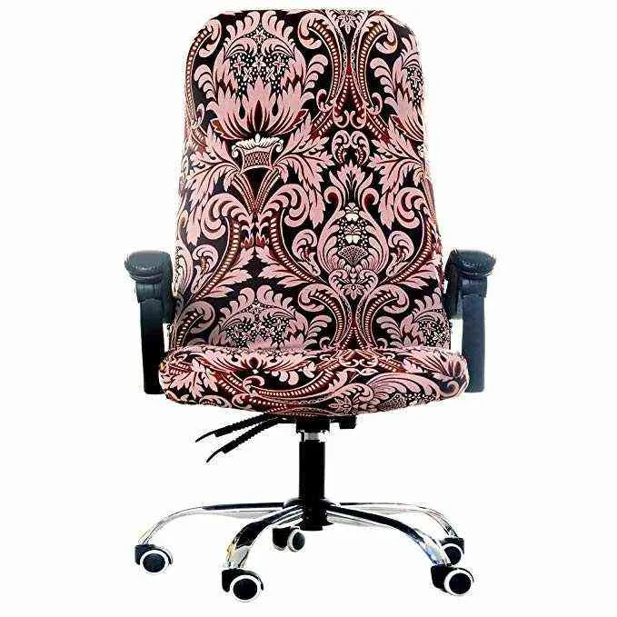 Solid Office Chair Covers Anti-dirty Stretch Spandex Computer Seat Cover Removable Slipcovers For s 211116