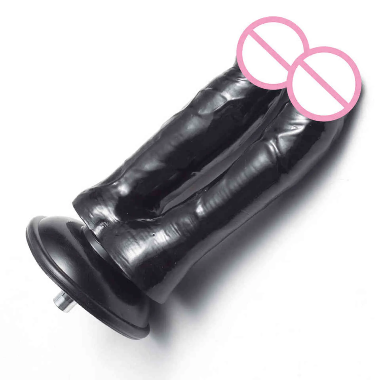 NXY Dildos Dongs Fredorch Sex Machine Double Headed Big Long Anal Penis Vaginal Dual Ended Dick with Strong Cup Toys for Women 1136226851