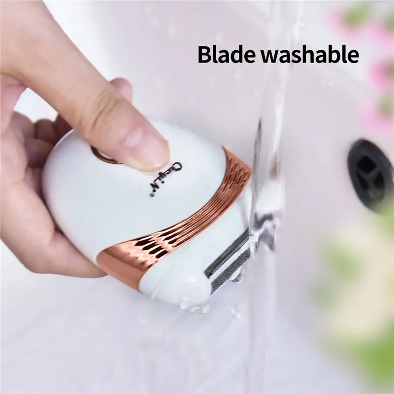 USB Şarj Edilebilir Kadınlar Tıraş Makinesi Bikini Düzeltici Jilet Lady Epilasyon Epilatör Kadın Tıraş Depilatör Islak Kuru Kullanım
