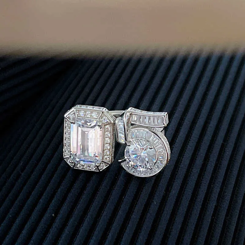 Top Marke Reine 925 Sterling Silber Schmuck Smaragd Cut Brief 5 Design Ringe Große Diamant Ringe Verlobung Hochzeit Luxus schmuck4258114