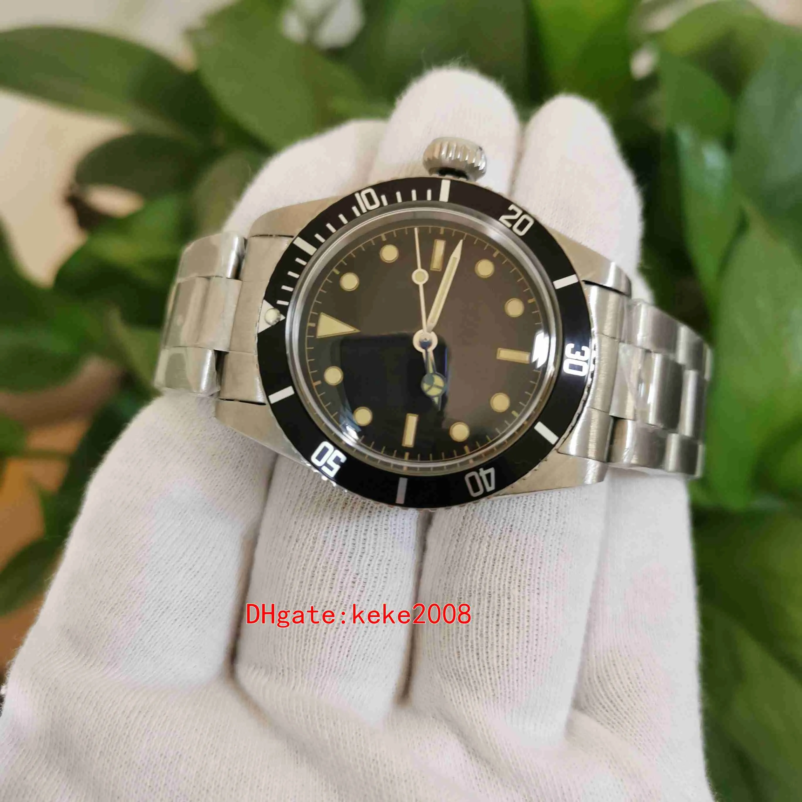 أزياء رجال ممتازة رجال الرسغين عتيقة Retro 40mm 5513 5512 الأسود Maxi Dial Stainless Steel Asia 2813 حركة ميكانيكية Auto291b