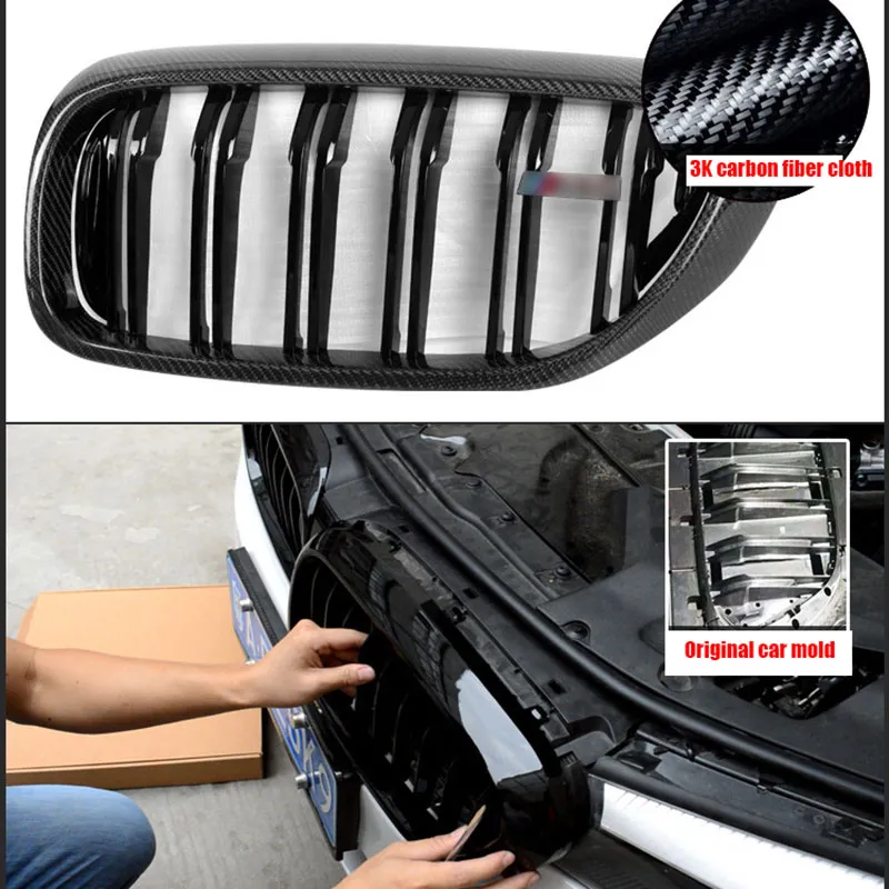 There Are Many More Styles, Please Contact Me Suitable for BMW 345 Series M Series F82 Modified Three-color ABS Carbon Fiber Grille Modification