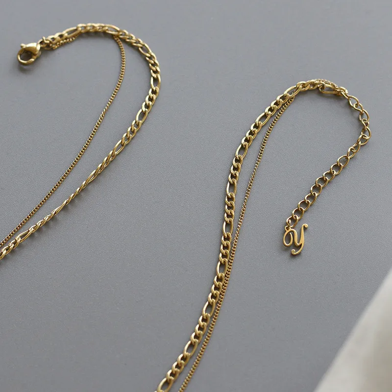 Titan stål halsband mode smycken multi lager hjärta hängsmycke halsalce kärlek choker halsband trevlig gåva för kvinnor tjej
