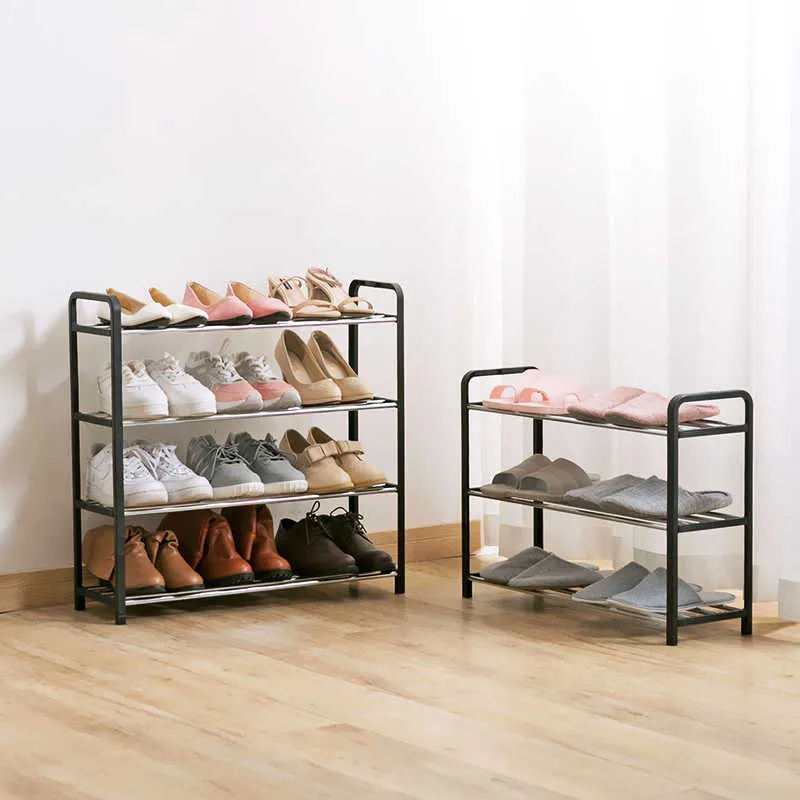 Simple Multi Couches Shoe Rack Dortoir Étagères Ménage Salon Détachable Space-Saving Support En Métal Organisateur Accessoires 210811