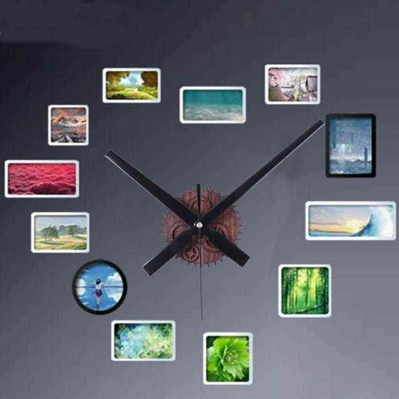 Dreamburgh 3D relógio de parede criativo Gerenciamento de madeira Diy Clock Quartz Movem