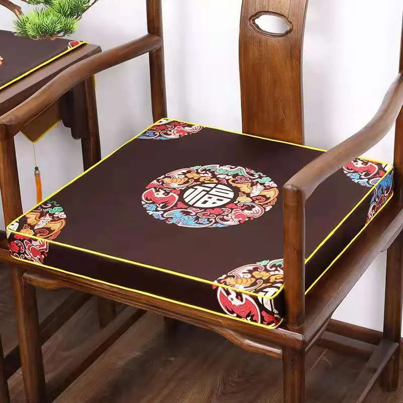 Niestandardowe grube chińskie chińskie poduszki z brokatów na brookadę na sofę do fotela łokieć gardłowa pad jadalnia dekoracje domowe anty-slip s2945