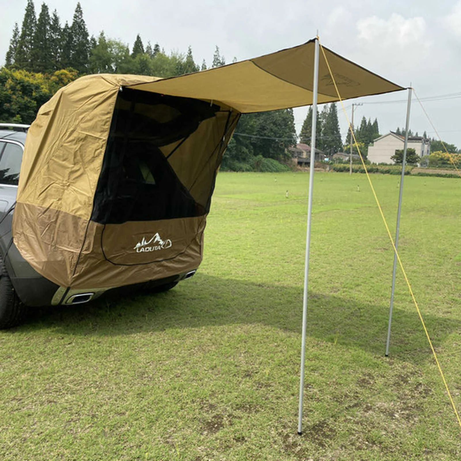 Nouveau coffre de voiture tente pare-soleil imperméable à la pluie imperméable résistant à la déchirure durable tente anti-UV auvent latéral pour barbecue de visite autonome Y0706