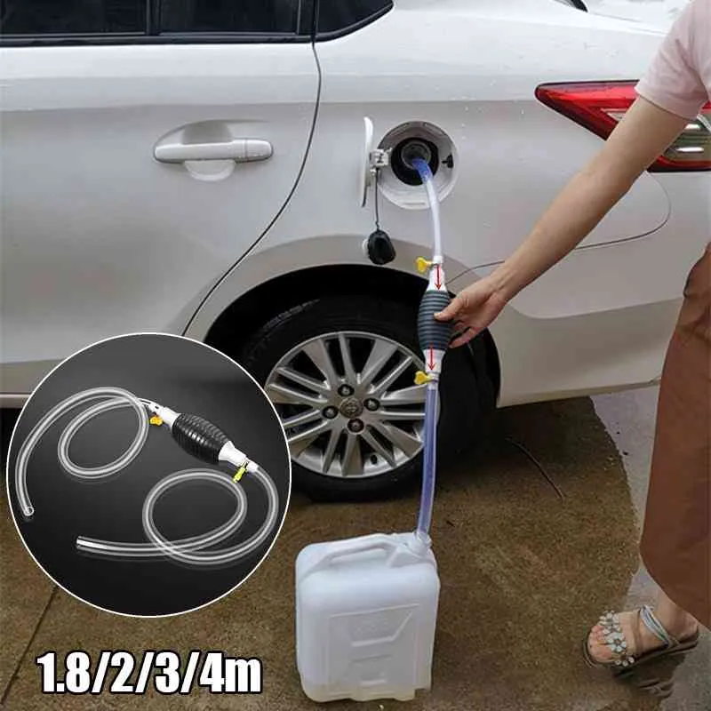 Durable Car Tank Sucker Siphon Hose Manual Hand Suction Pipe Pump for Water Petrol Fuel Gasoline Oil Tuning