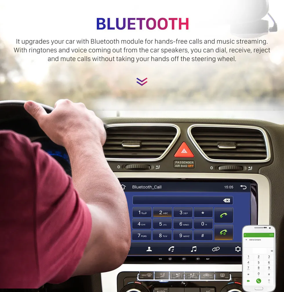 CAR DVD Multimedia Player 2 DIN 4-rdzenia GPS Android Autoradio dla Skoda/Seat/Volkswagen/VW/Passat B7/Polo/Golf 5 6