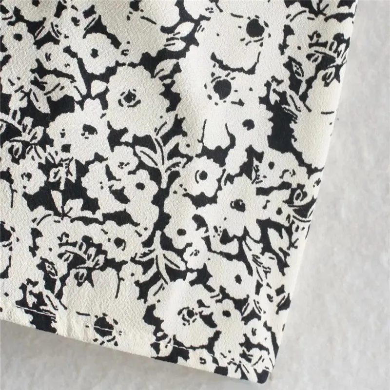 Lente Floral Print Oversized Lange Jurken voor Dames Casual Ruffel Puff Sleeve Woman Plus Size Jurk 210519