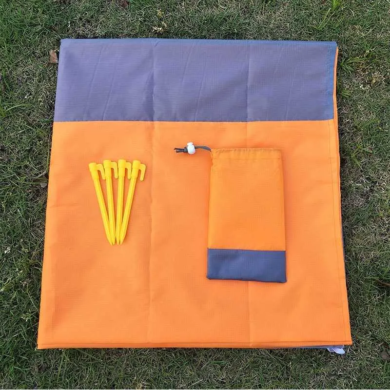 Grande Toalhas de Praia Esteira Anti Sand-Free Beach Anti Sand Beach Cobertor Oversized Pocket Picnic Wind Prevenir Areia à prova de areia Tapete ao ar livre Y0706