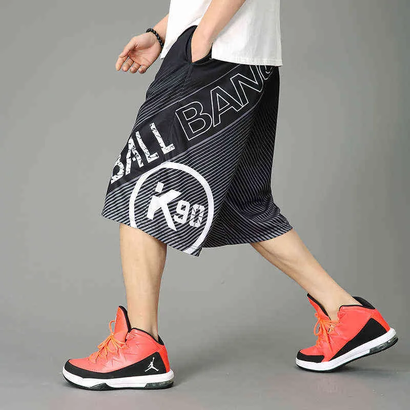 Ny mode manlig sommar casual raka byxor för mäns shorts Capris hiphop lös plus storlek XL 2XL 3XL 4XL 5XL 6XL 7XL G1209