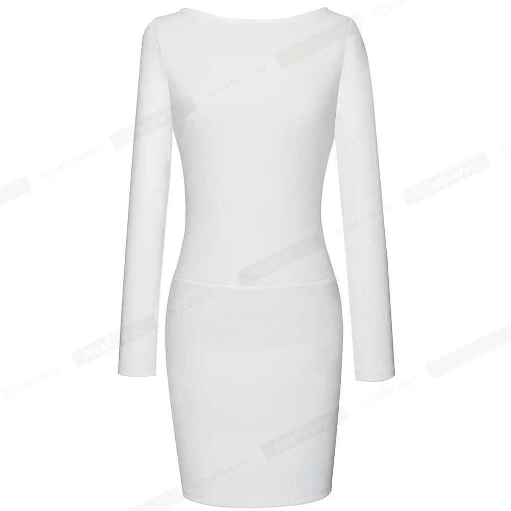 Nicea Forever Spring damska Pure Sexy Backless White Mini Dresses Club Party Bodycon Krótka sukienka BTY713 210419