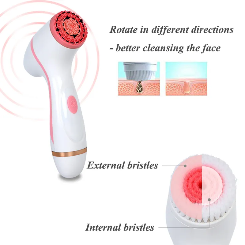 Cleansing Brush Sonic Nu Face Spin Set Galvanica Spa System For Skin Deep Cleaning Remove Blackhead Machine 220216