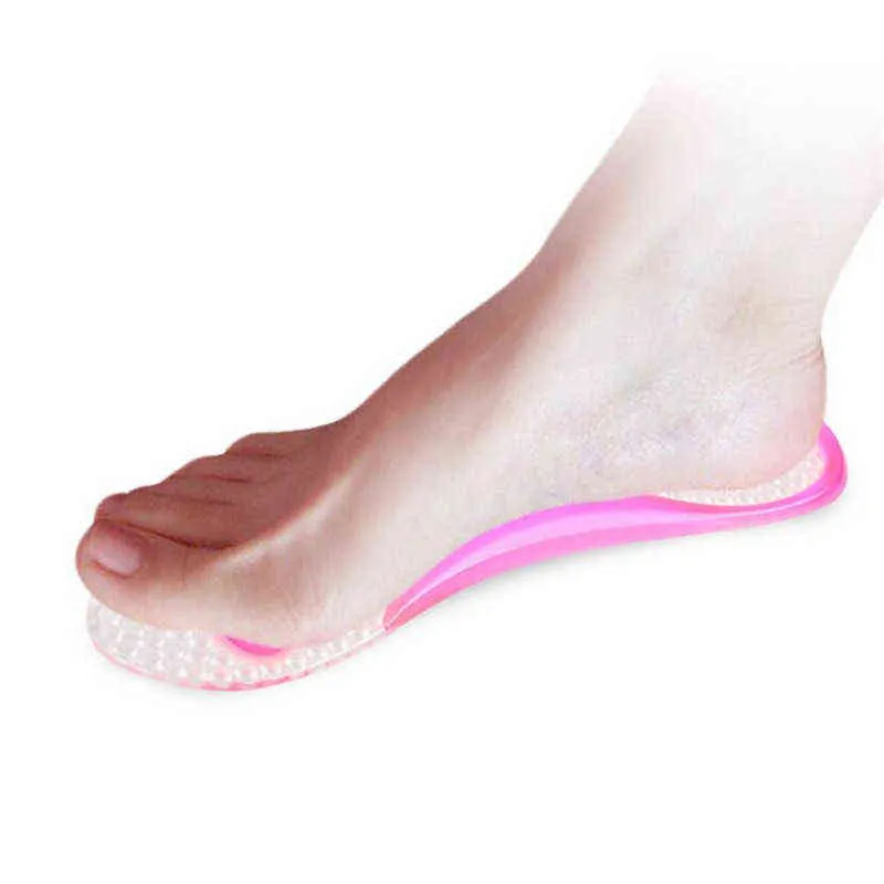 シリコーンゲル整形外科インソール女性ハイヒールの靴扁平足アーチサポートパッド靴インサート透明マッサージインソール H1106