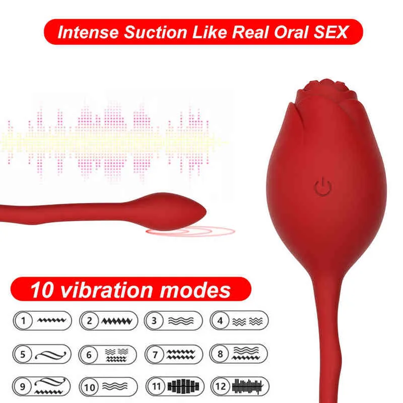 NXY Vibrators Rose Toys Silicone Kegel Balls Télécommande sans fil Resserrement de la vessie Exercices du plancher pelvien Sexe pour les femmes 0210