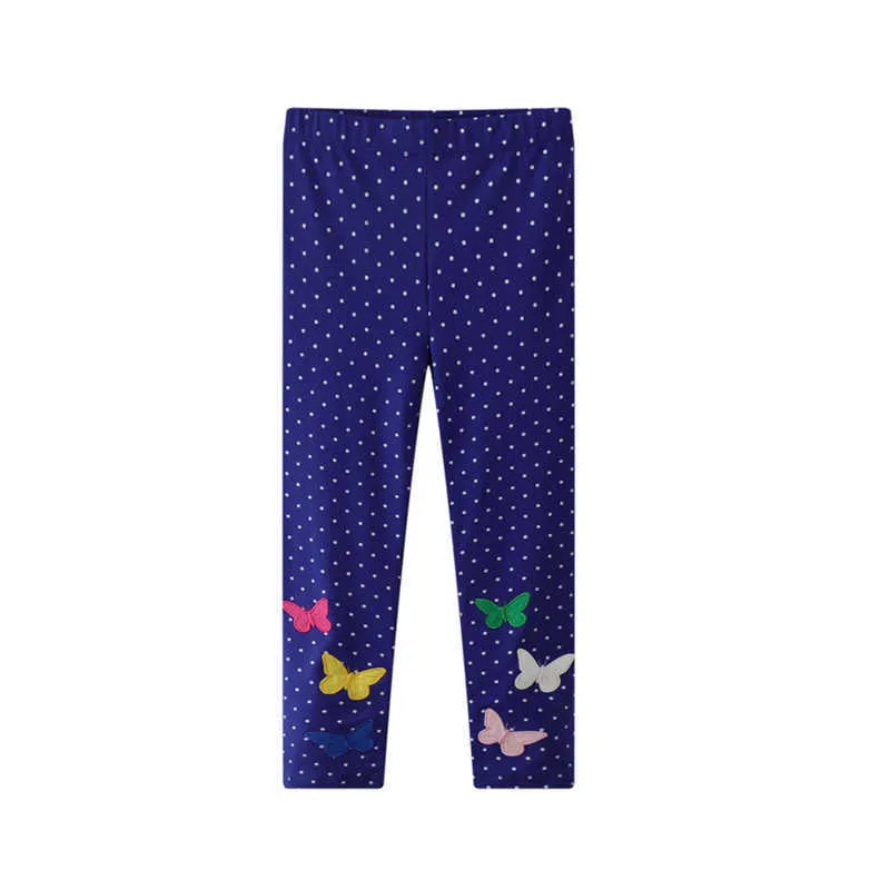 Saltando metros outono primavera meninas leggings calças com girafa bordado moda crianças calças skinny vendendo 210529