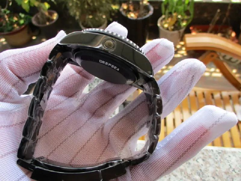 44mm 18mm de espessura relógio masculino relógio de pulso mergulhador cristal safira à prova dwaterproof água 116660 bamford pvd vrf qualidade superior completo preto vermelho 265l
