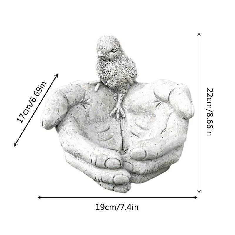 手図かの鳥類バスフィーダークリエイティブ樹脂鳥のフィーダー屋外庭の装飾パティオポーチパスウェイヤードQ08119614543の装飾品