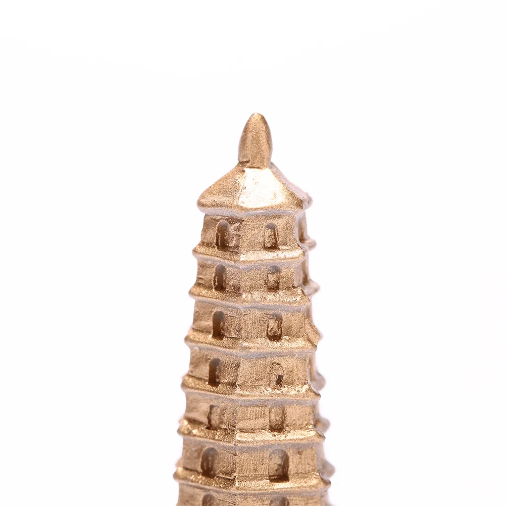 5.5cm Mini Pagoda Tower Fairy Garden Miniaturen Gnomes Moss Terraria Resin Crafts Figurines voor Home Decoration Accessoires