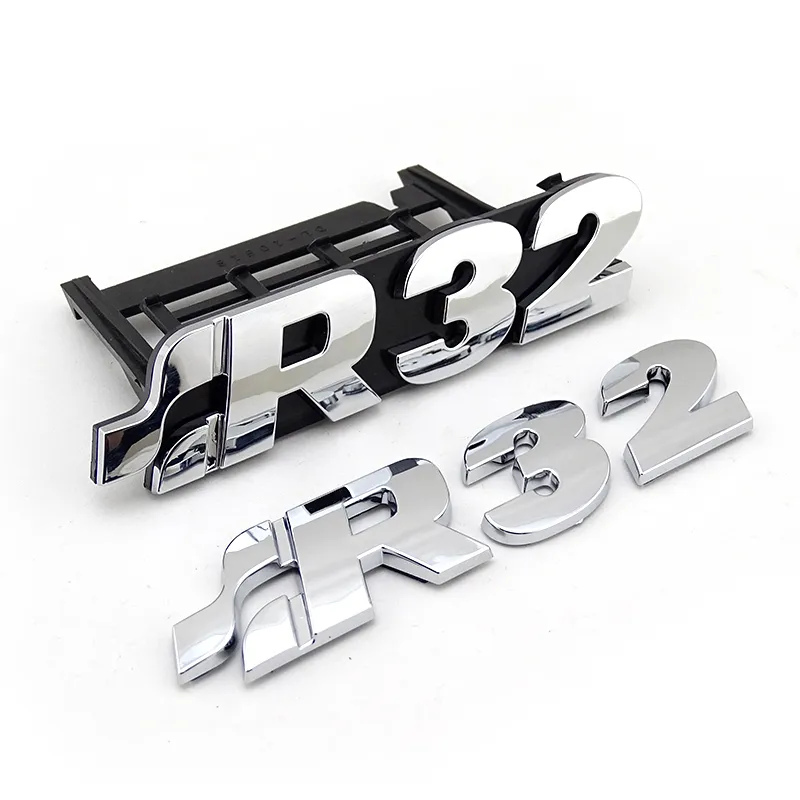 MK4 R32 Chrome Grill Badge R32 로고 비문 진짜 새로운 OEM 골프 부품 자동차 EMBLEM4701870