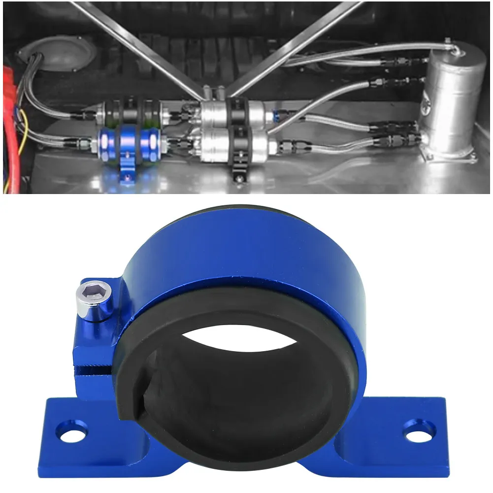 Support de montage de berceau de filtre simple de voiture d'alliage d'aluminium 50mm Support de pompe à carburant de berceau de pince