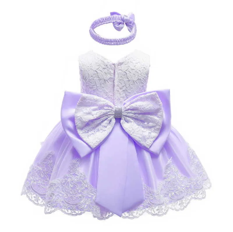 1-4-Baby Dress Lace Flower Christening Gown