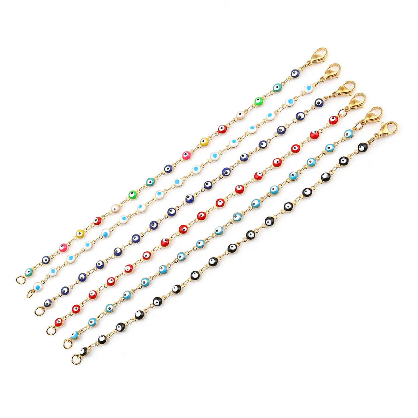 304 roestvrijstalen armbanden Turks oog kleurrijke emaille kwaadaardige armband voor vrouwelijke man sieraden geschenken 6772513