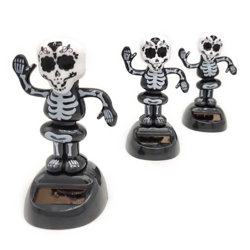 Funny Skeleton Car Dashboard Decoration Office Cab Accessories Interior Decoration Halloween Dancing Figure Toy9659693