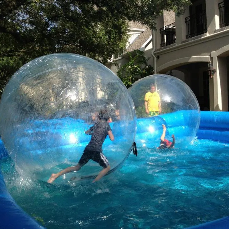 Accessoires de piscine 1 8m Rouleaux d'eau Gonflable Marche sur le ballon pour la natation Flottant humain à l'intérieur du ballon de danse en cours d'exécution Zorb Ba255t