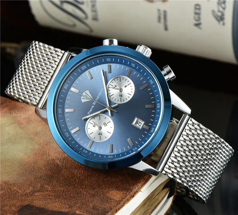 AAA luksusowy zegarek męski wielofunkcyjny automatyczny kwarcowy kwarc stal nierdzewna Ultra-cienkt pasek szwajcarskiej marki projektanta