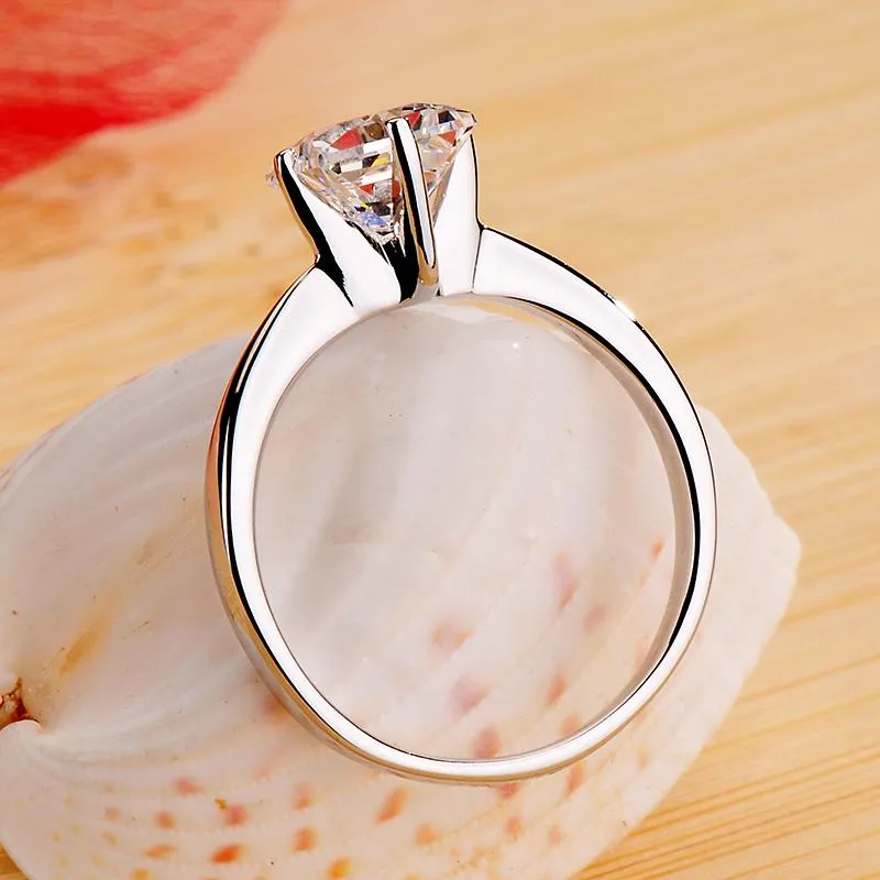 Кольца кластера, винтажное обручальное кольцо «Обещание любви», роскошное женское маленькое квадратное кольцо, 100% настоящее серебро 925 пробы, свадебное для женщин275A