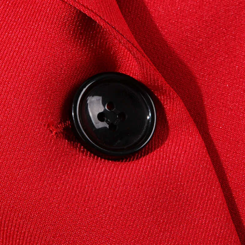 Wysokiej jakości tkaniny Profesjonalna spódnica Damska Spódnica Szczupła Kobieca Red Blazer Casual Half Body Torba Biuro HIP 210527