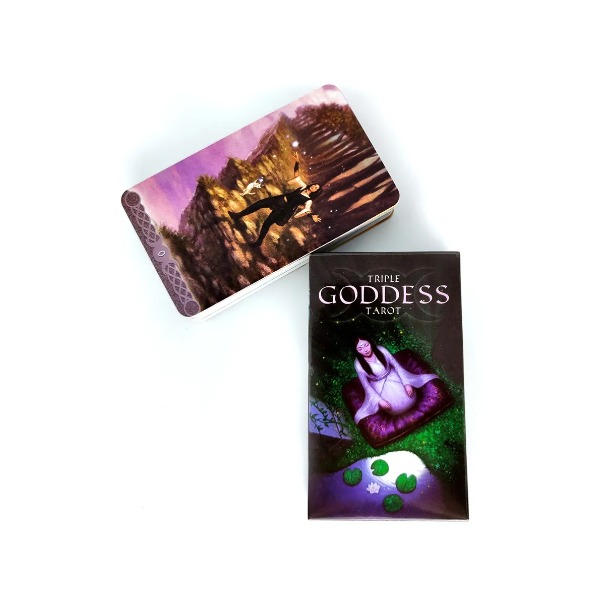 Cartes de Tarot Triple déesse et guide PDF, plate-forme de Divination, divertissement, jeux de société, vente en gros, 78 feuilles/boîte