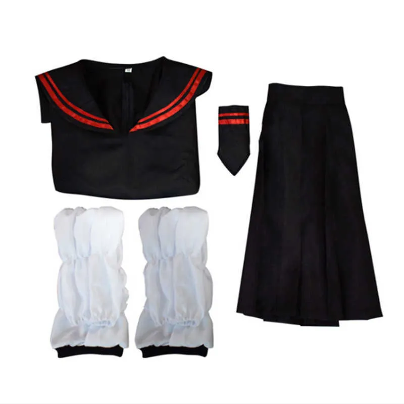 Anime Tokyo Revengers Shiba Yuzuha Marin Uniforme Scolaire Filles Jupe Costume Cosplay Costume Femmes Robe Noir Y0913