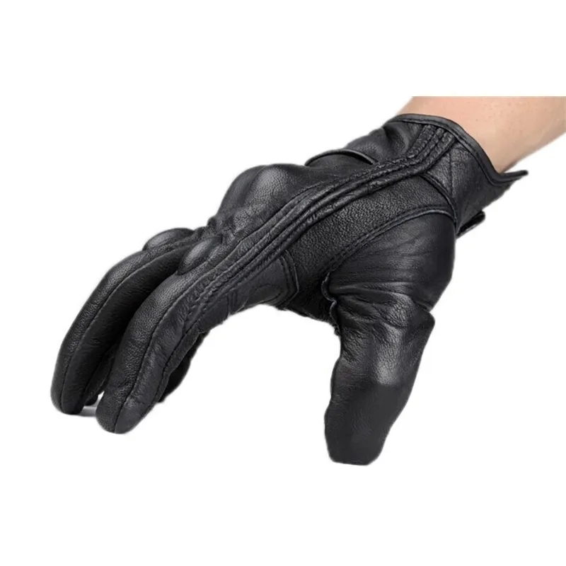 Försäljning Fullfinger Motorcykelhandskar Guantes Moto Verano Motocross Leather Glove de Moto Para Hombres Bike Racing Riding